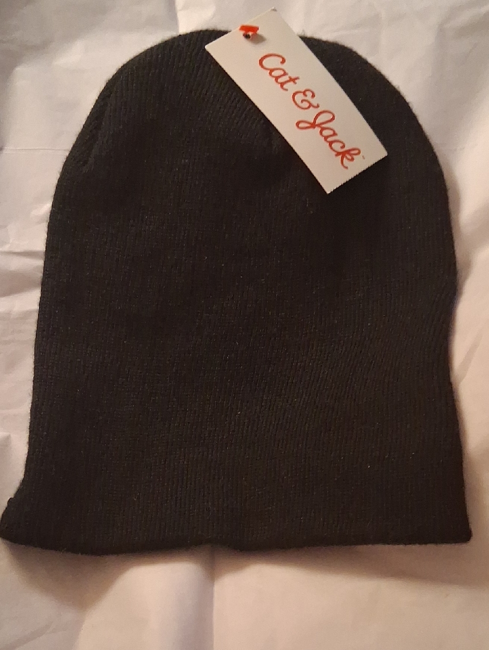 Cat & Jack Black Ribbed Knit Beanie